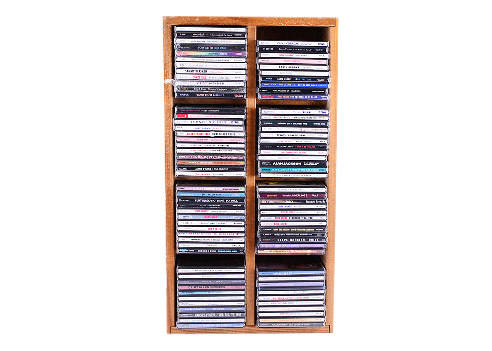 Country Music CD Collection with Display/Storage Case