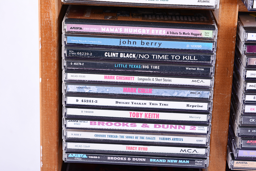 Country Music CD Collection with Display/Storage Case