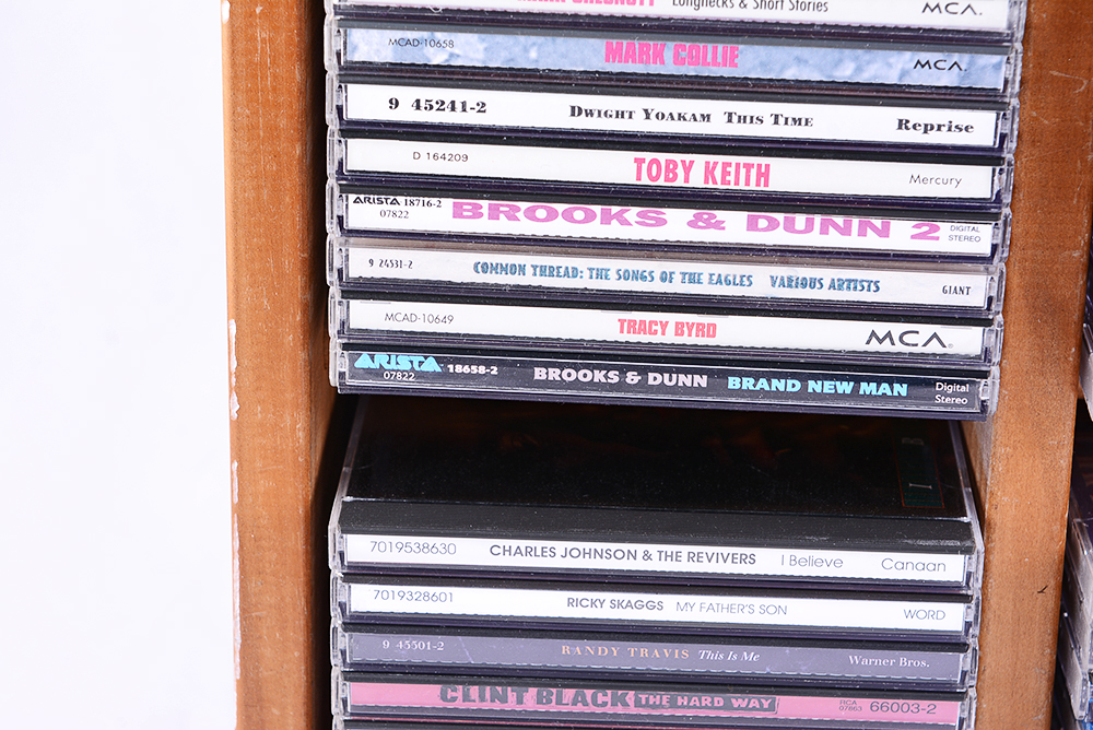 Country Music CD Collection with Display/Storage Case