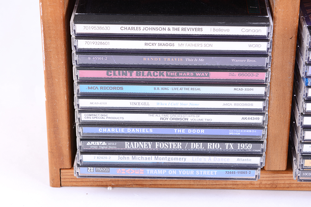 Country Music CD Collection with Display/Storage Case