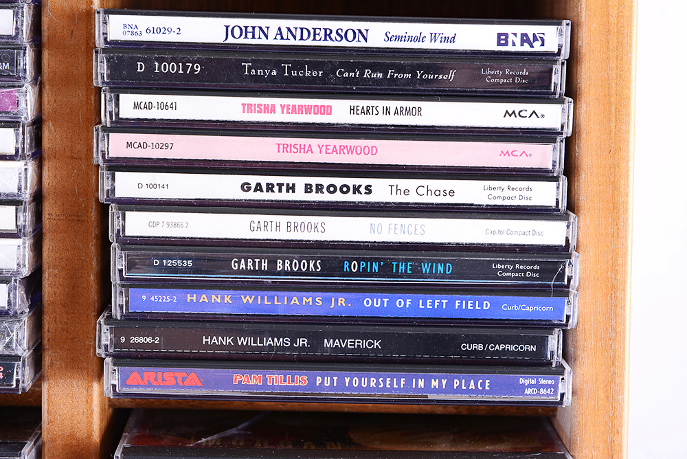 Country Music CD Collection with Display/Storage Case