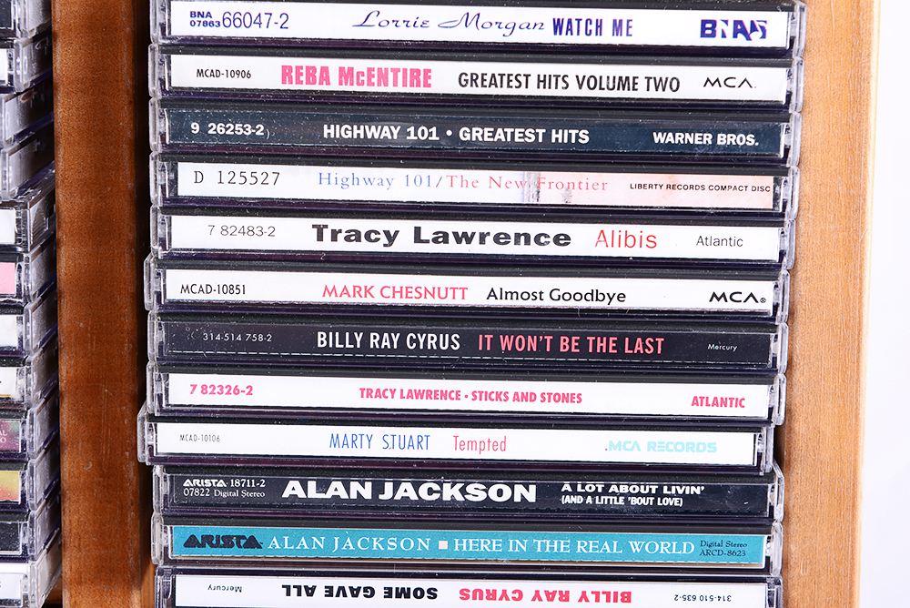 Country Music CD Collection with Display/Storage Case