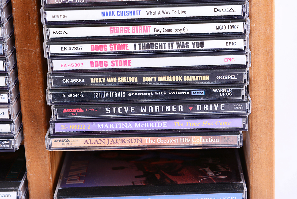 Country Music CD Collection with Display/Storage Case