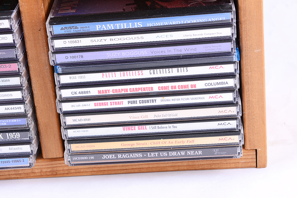 Country Music CD Collection with Display/Storage Case