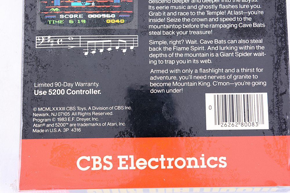 "Mountain King" Atari 5200 Game