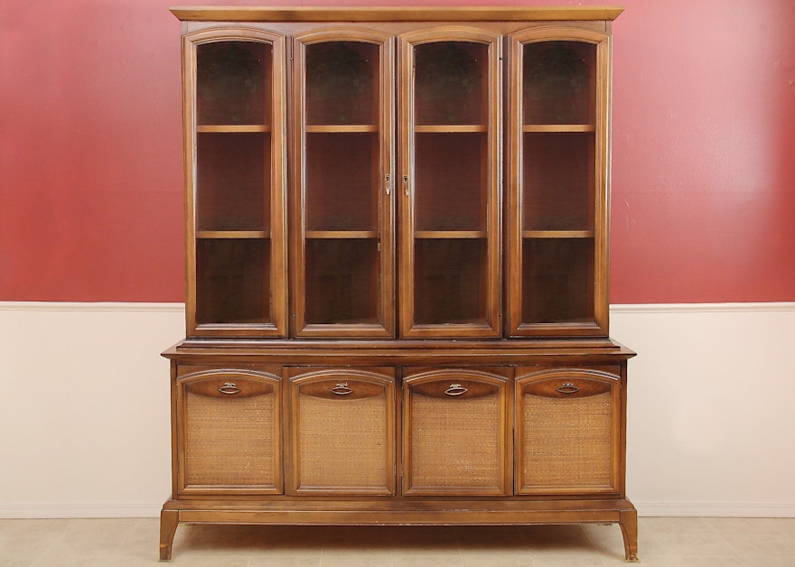 Vintage Fruitwood China Cabinet