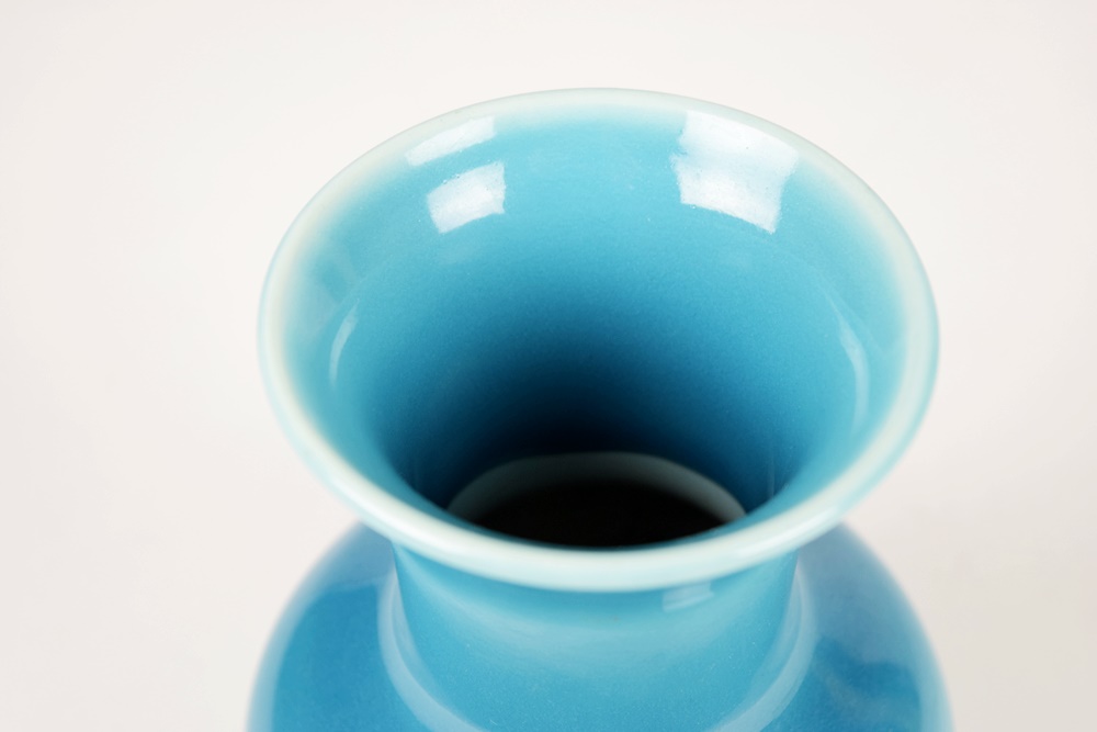 Vintage Turquoise Vase by Harold Bopp,  Circa 1940