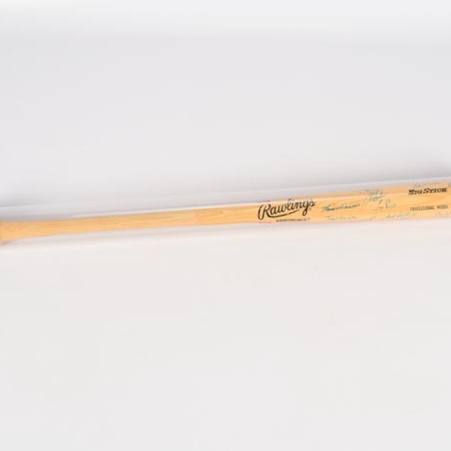 1990 Cincinnati Reds Signed Team Bat