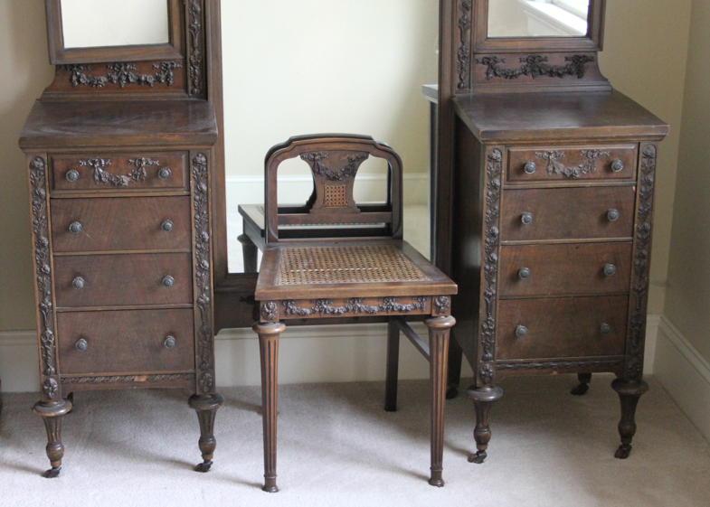 Antique Sligh Vanity with Seat