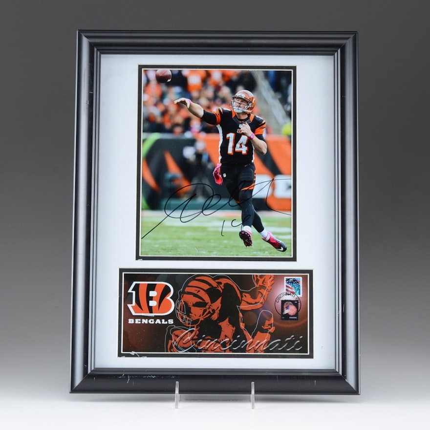 Andy Dalton Framed and Signed Photo
