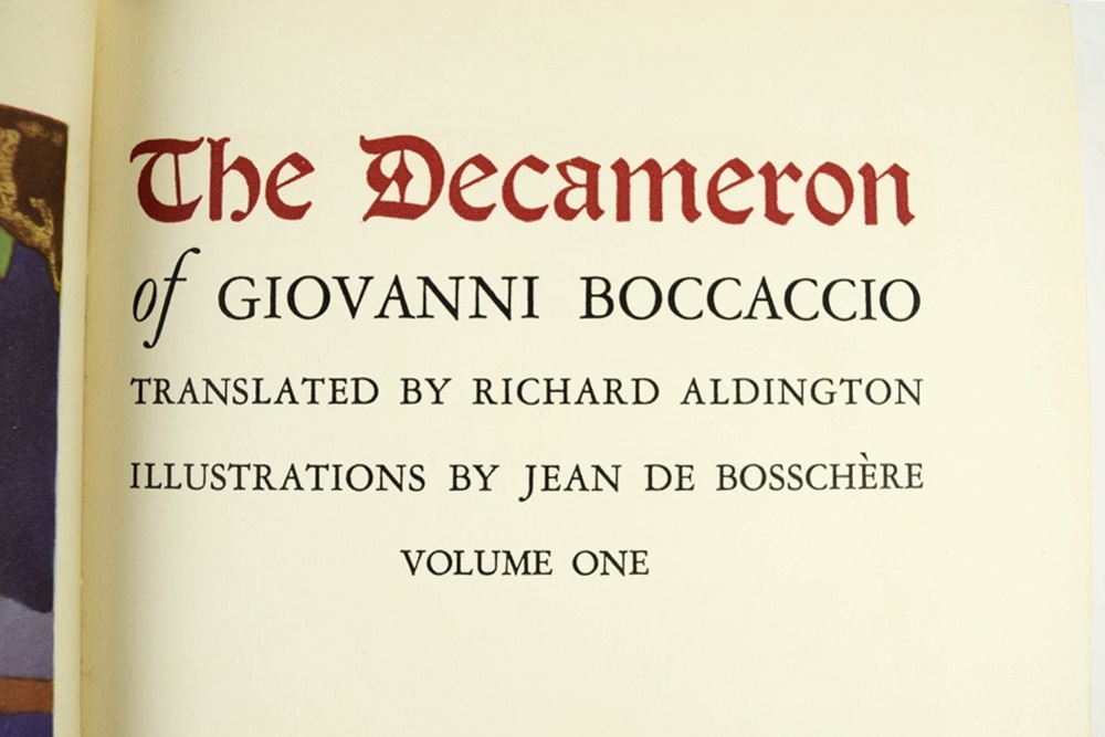 1930 Publication "The Decameron" Illustrated by Jean De Bosschere