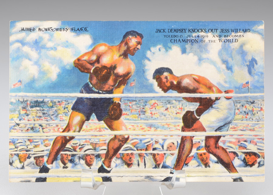 1940s Jack Dempsey Restaurant Postcard