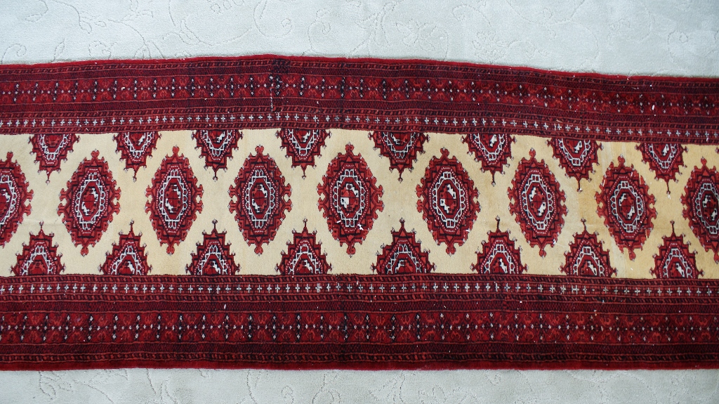 Long Vintage Wool Blend Runner