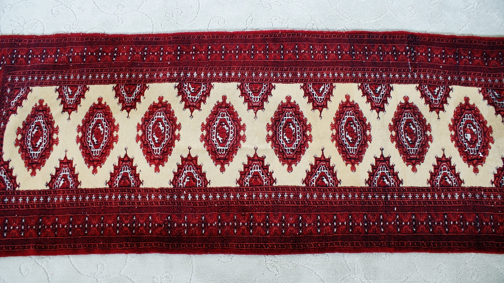 Long Vintage Wool Blend Runner