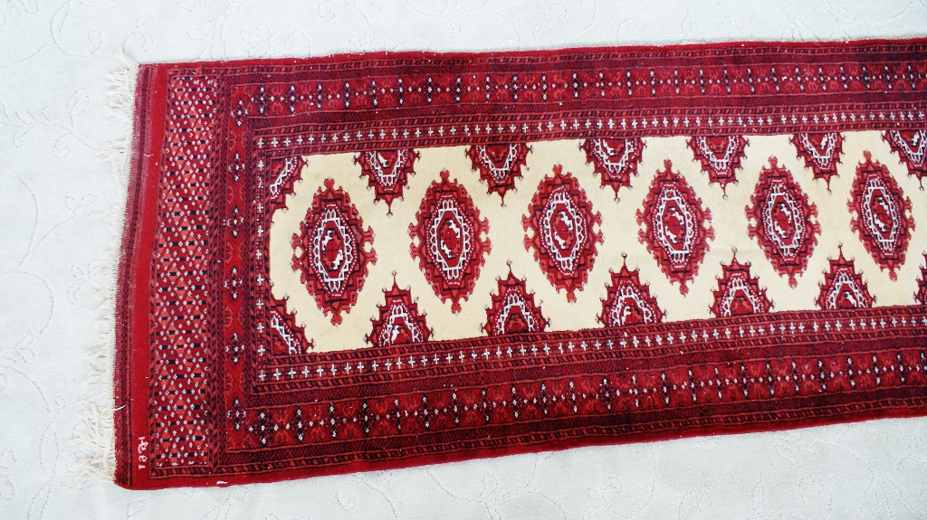 Long Vintage Wool Blend Runner