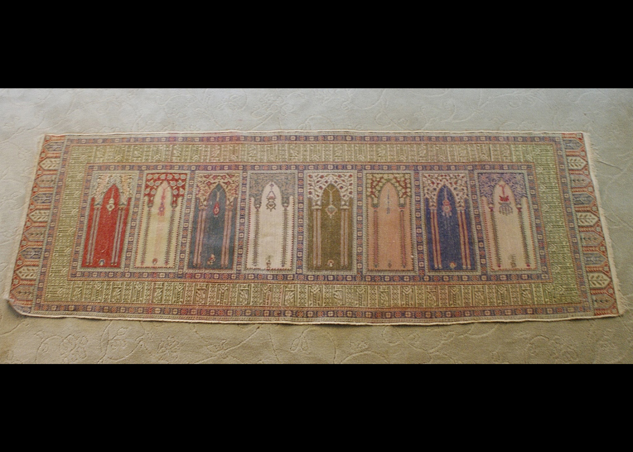 Vintage Muted Silk Runner