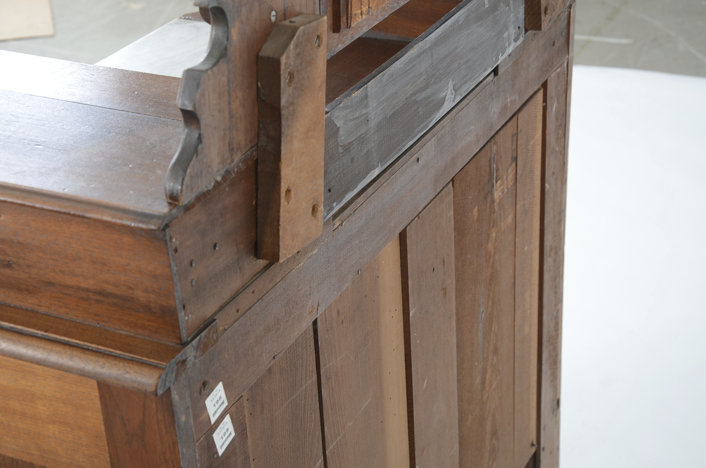 Walnut and Burl Victorian Dresser with Mirror