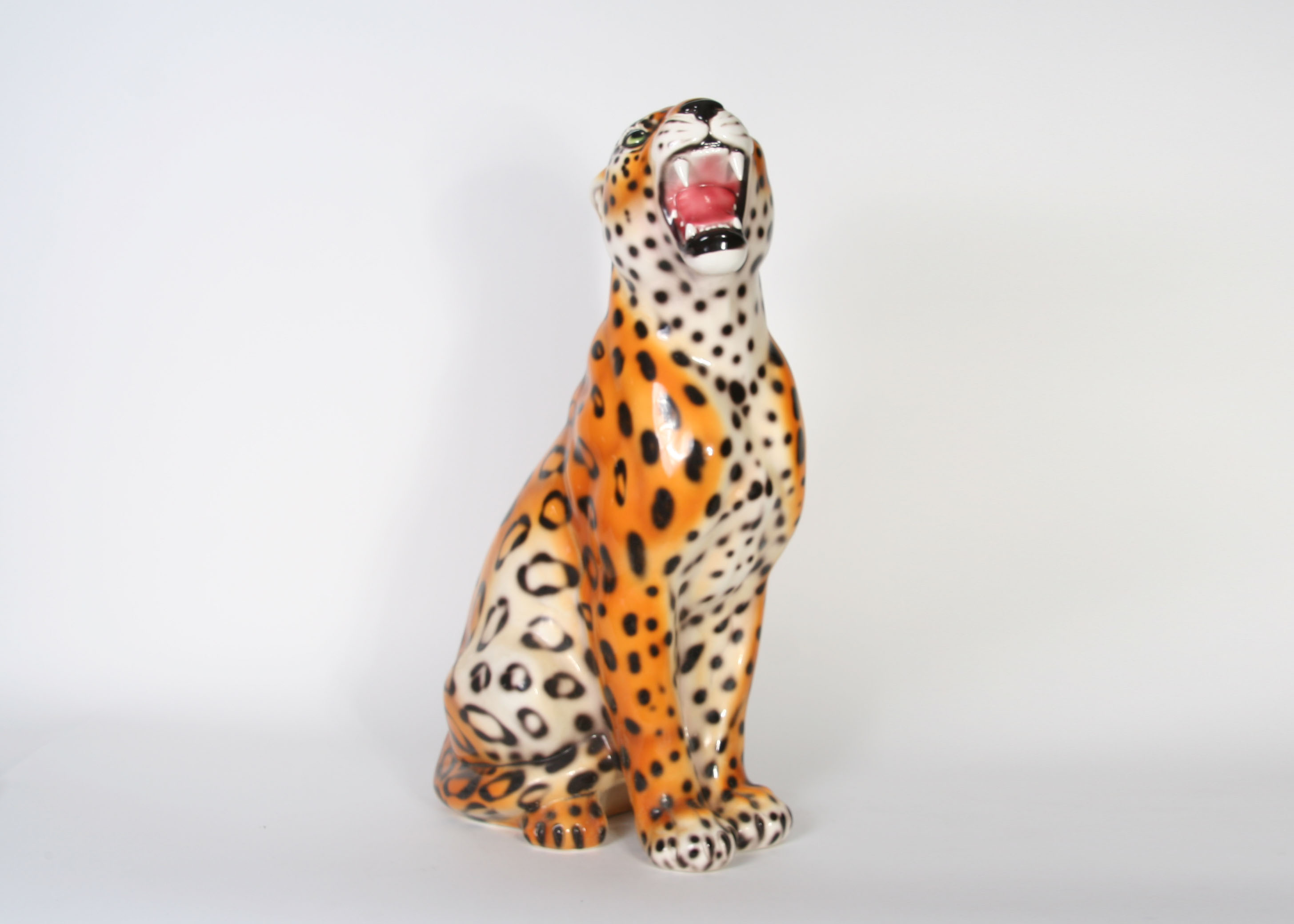Hand Painted Italian Made Ceramic Cheetah