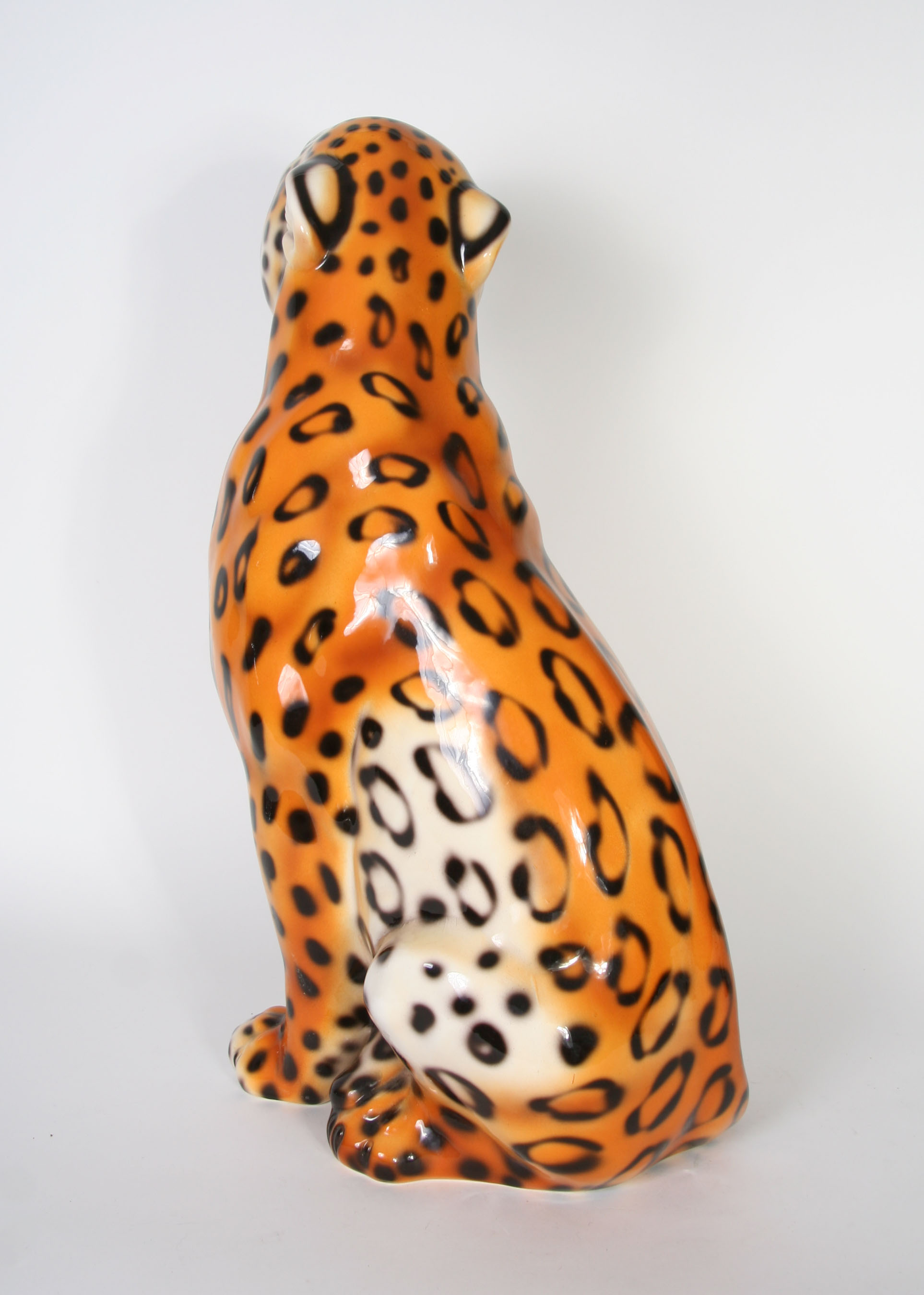 Hand Painted Italian Made Ceramic Cheetah