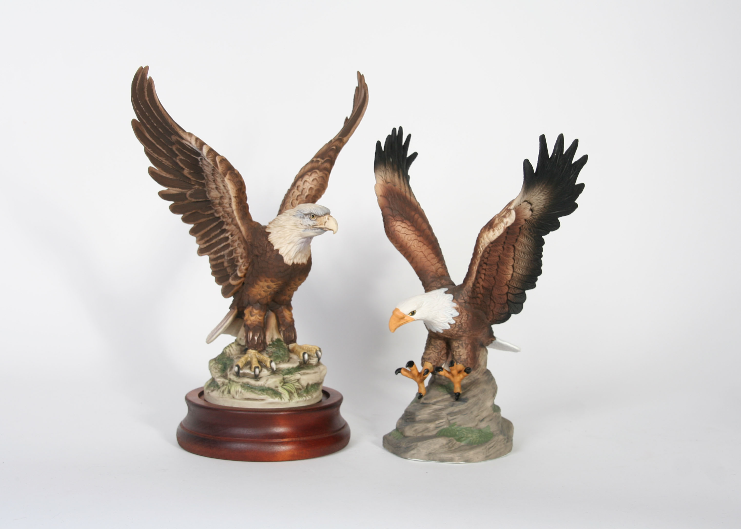 Pair of Porcelain Bald Eagles