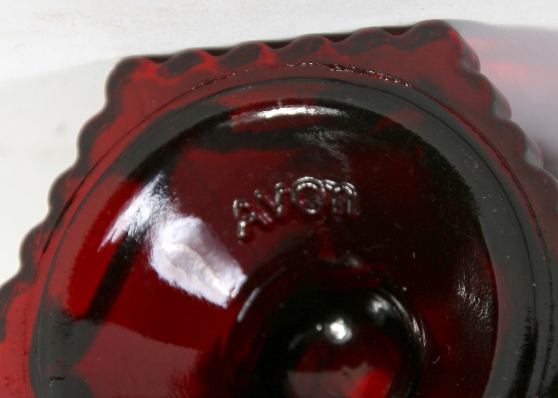 Avon "1876 Cape Cod" Red Glass Dinnerware Collection of 75 Pieces