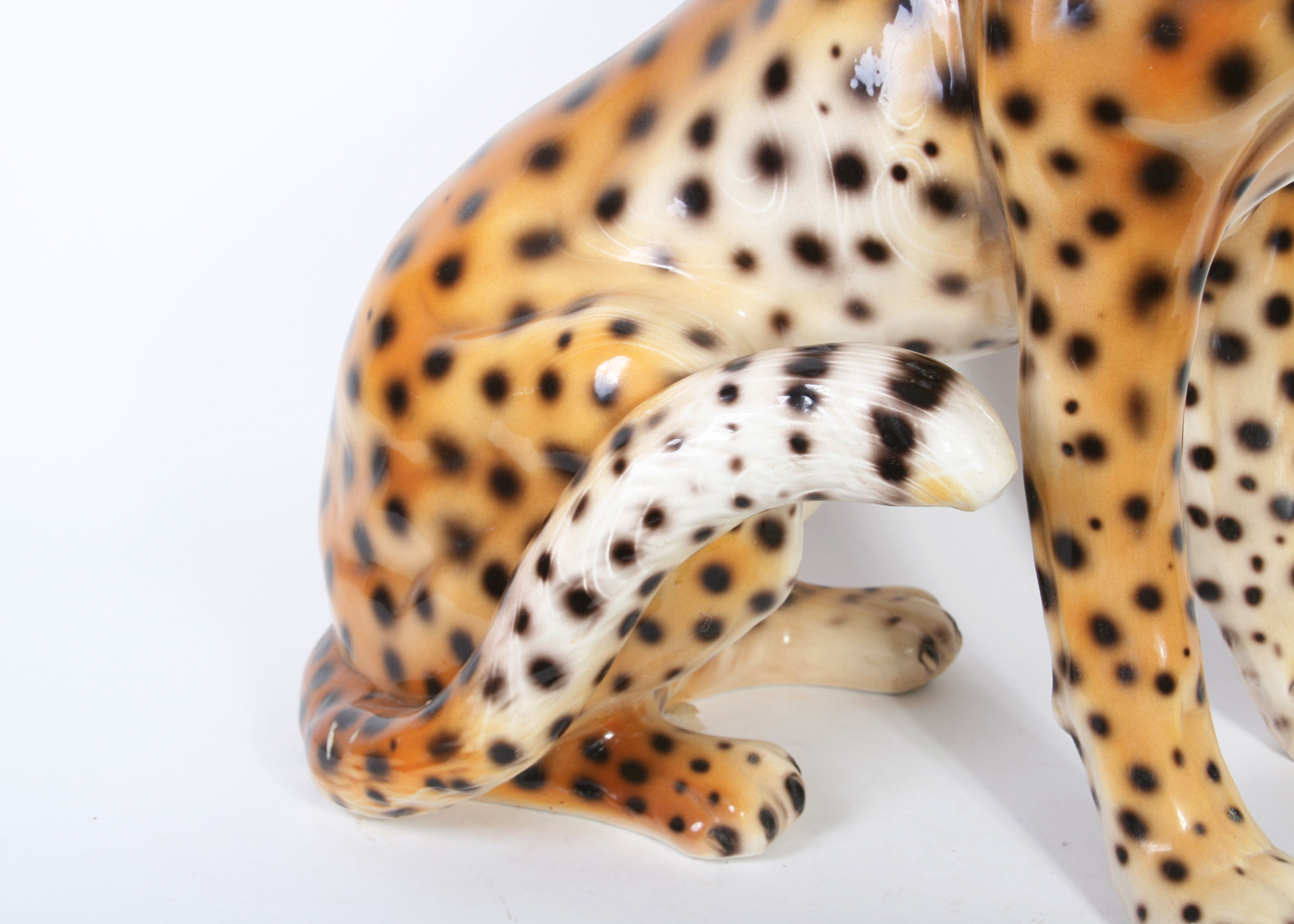 Italian Ceramic Cheetah Statuette