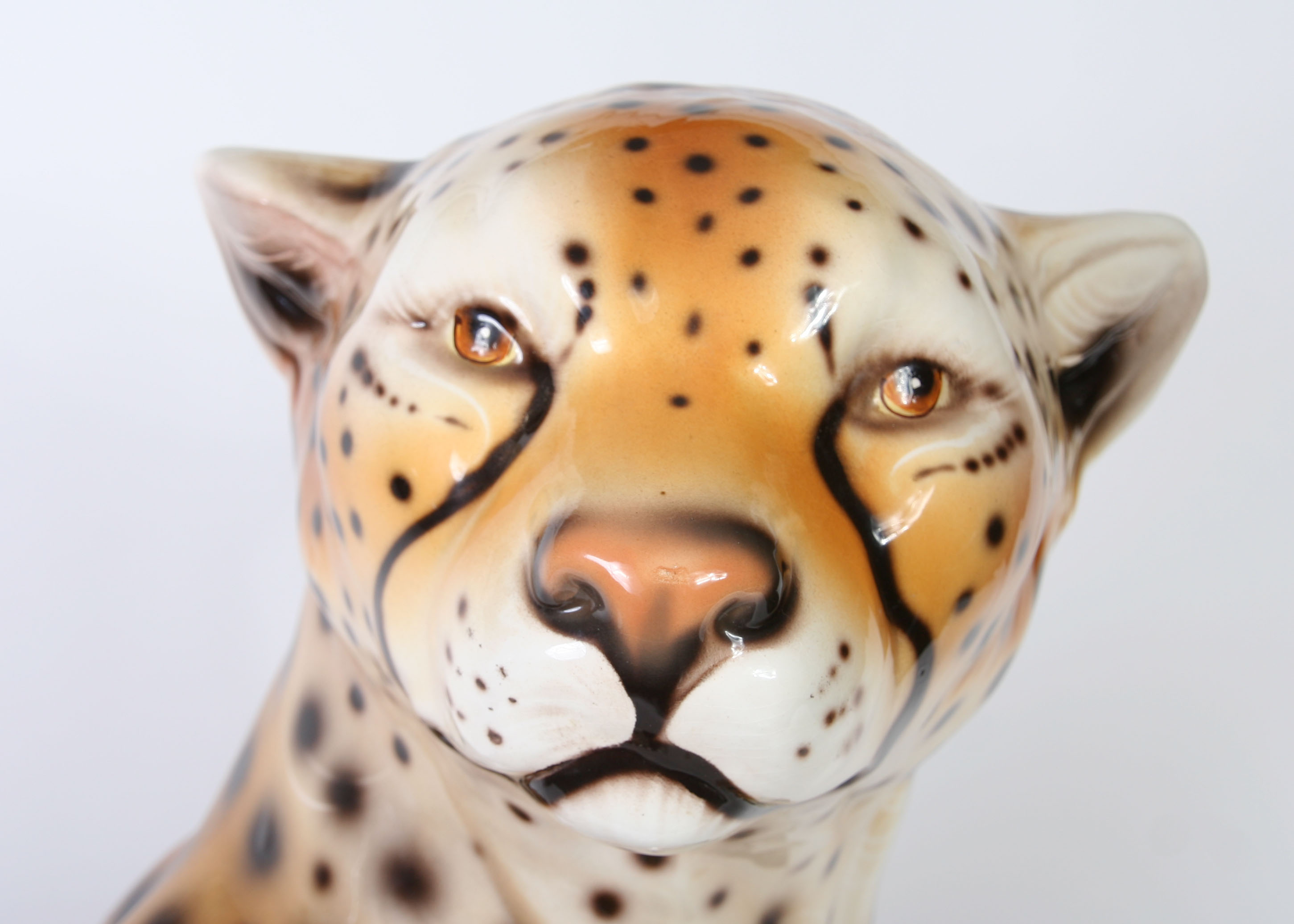 Italian Ceramic Cheetah Statuette