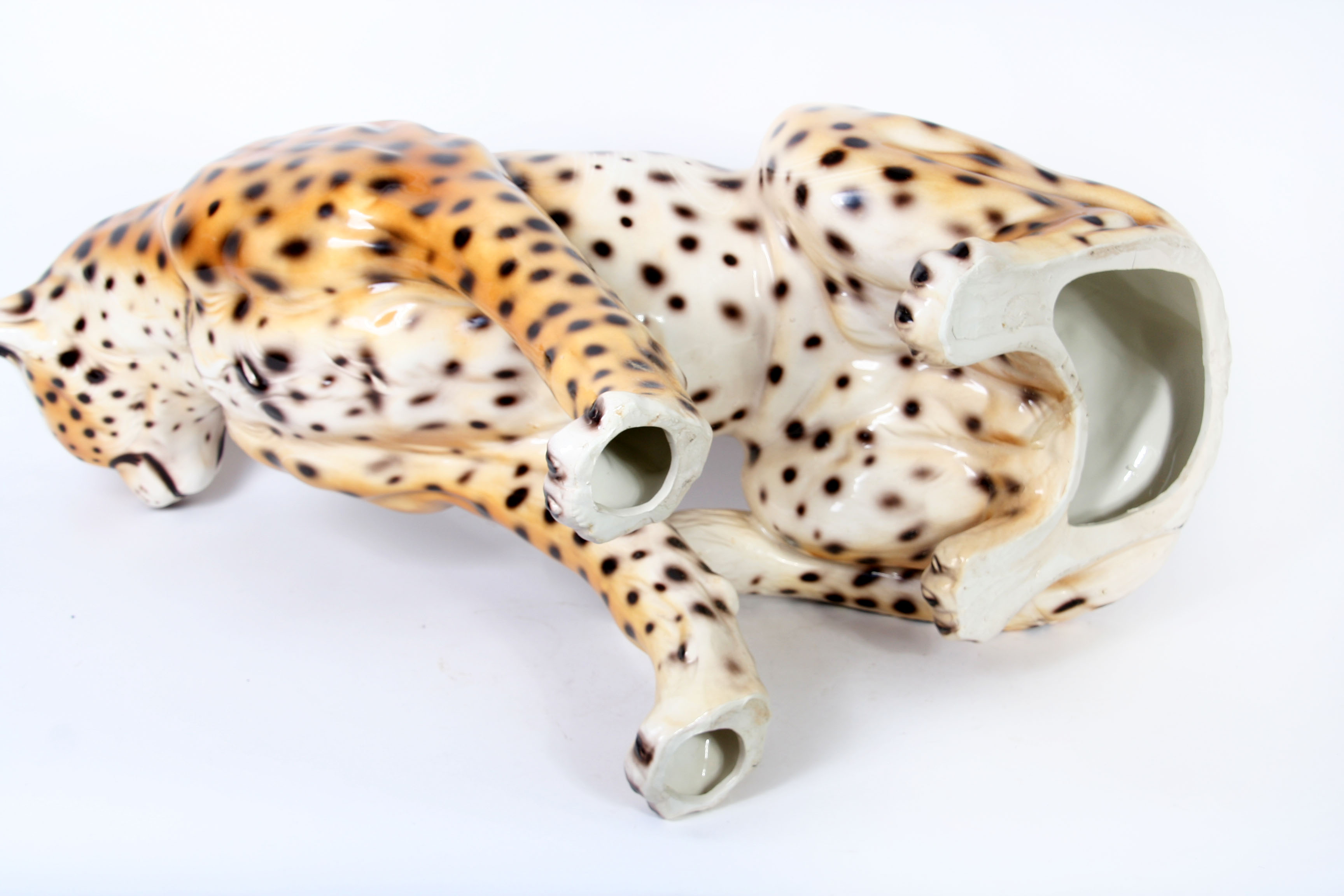 Italian Ceramic Cheetah Statuette