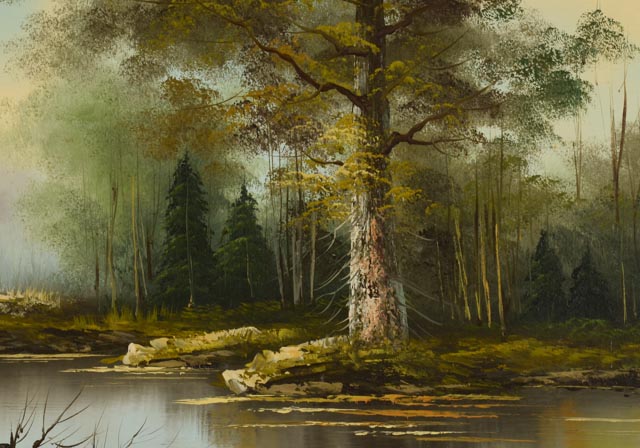 Oil on Canvas Landscape Painting Signed W. Smith