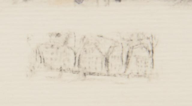 Lithographic Print of Richard Rummel's Drawing to Yale University