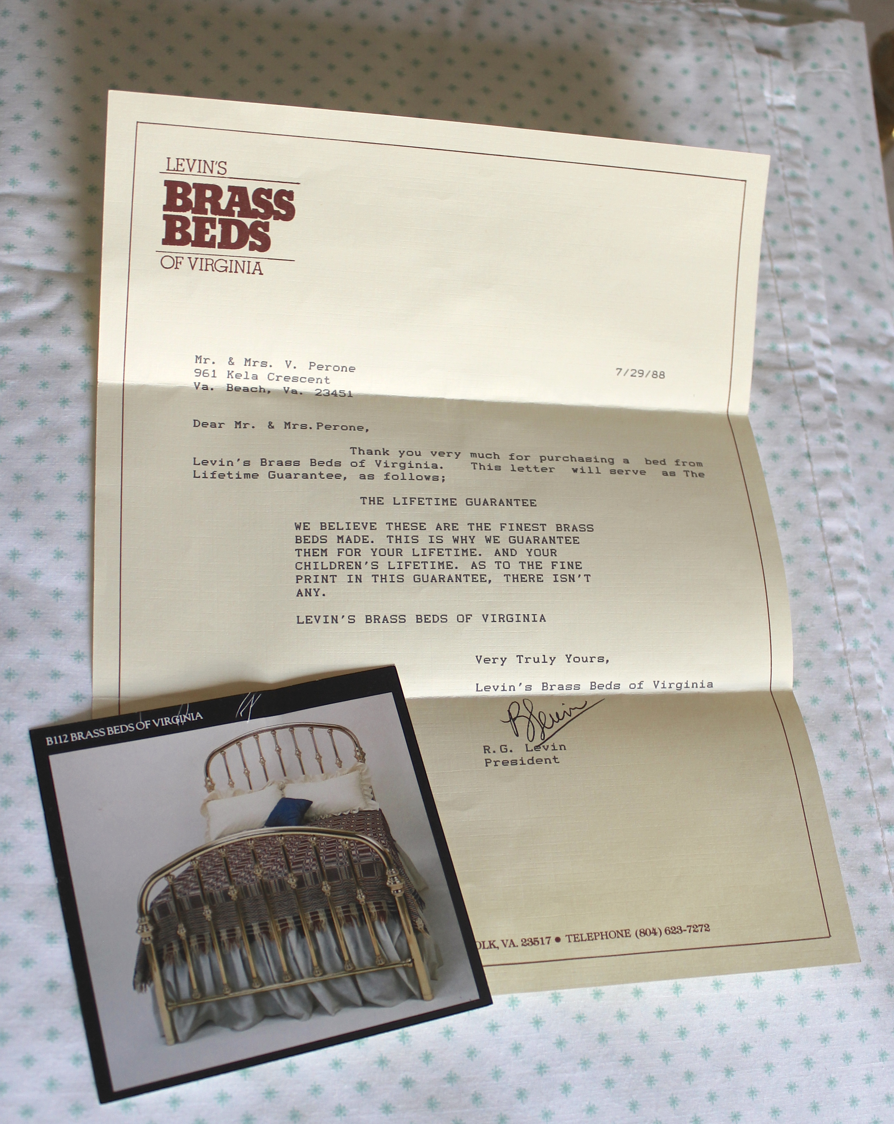 Queen Brass Spindle Bed by Levin's of Virginia