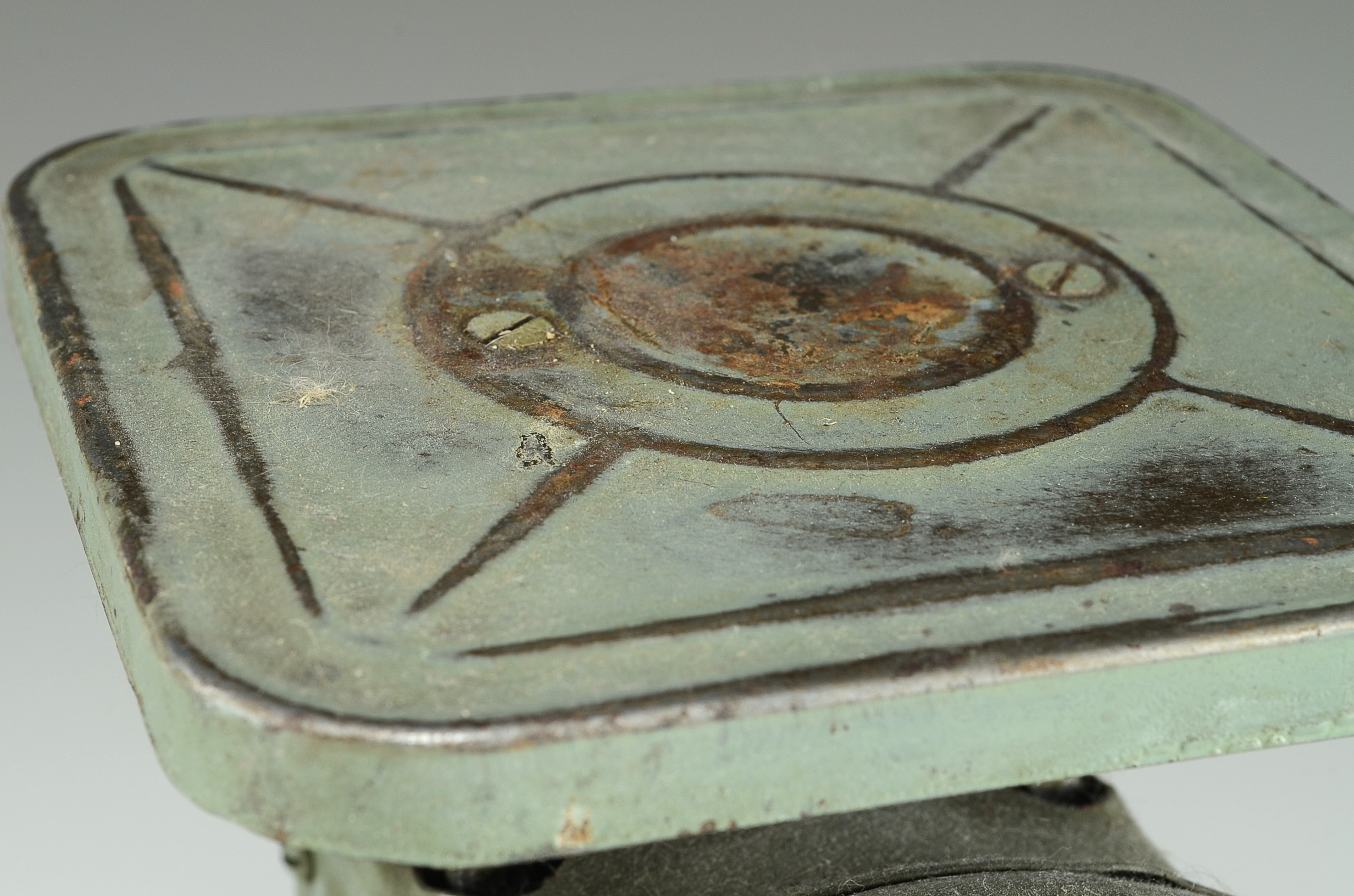 Vintage Family Scale and Milk Glass Condiment Set