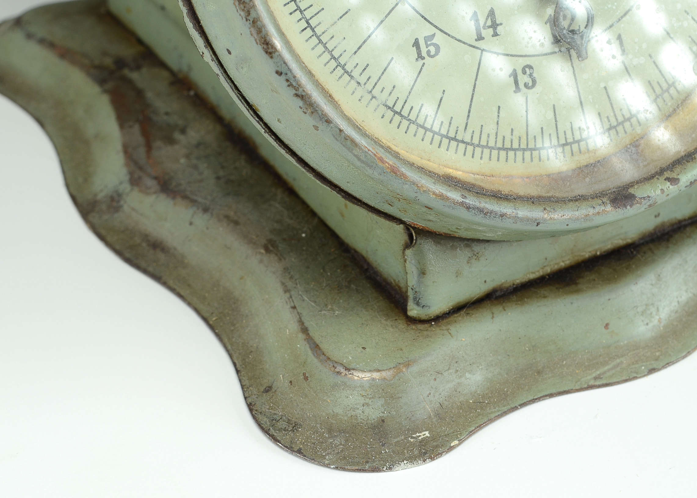 Vintage Family Scale and Milk Glass Condiment Set