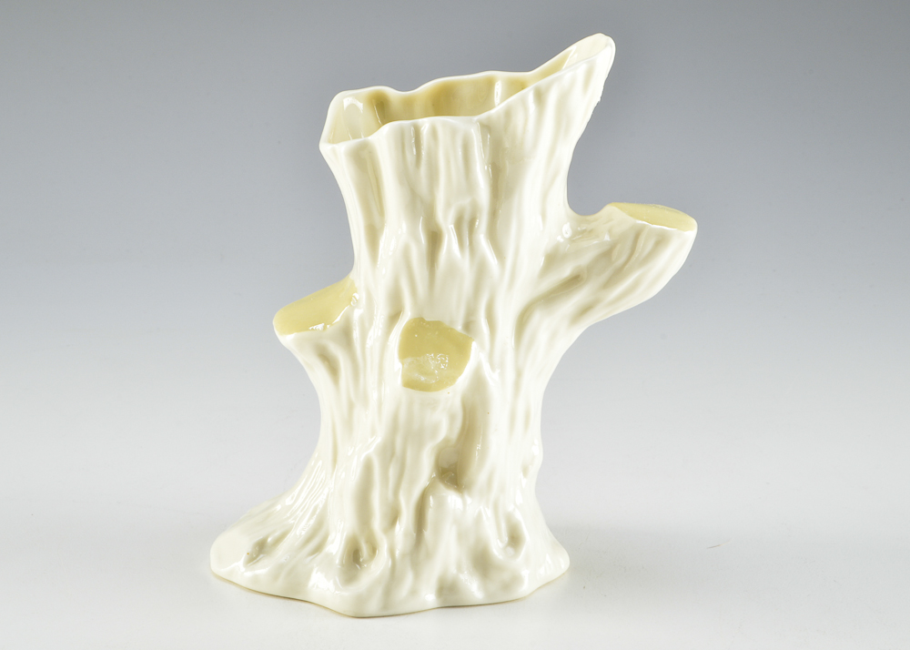 Irish Belleek Tree Trunk Vase