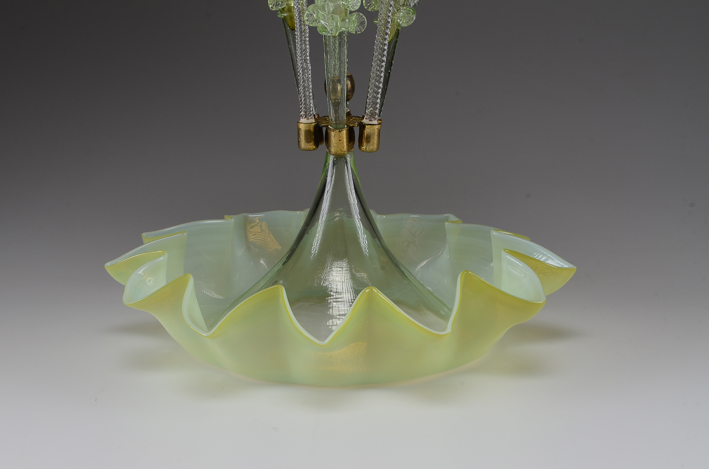 Victorian Art Glass Epergne