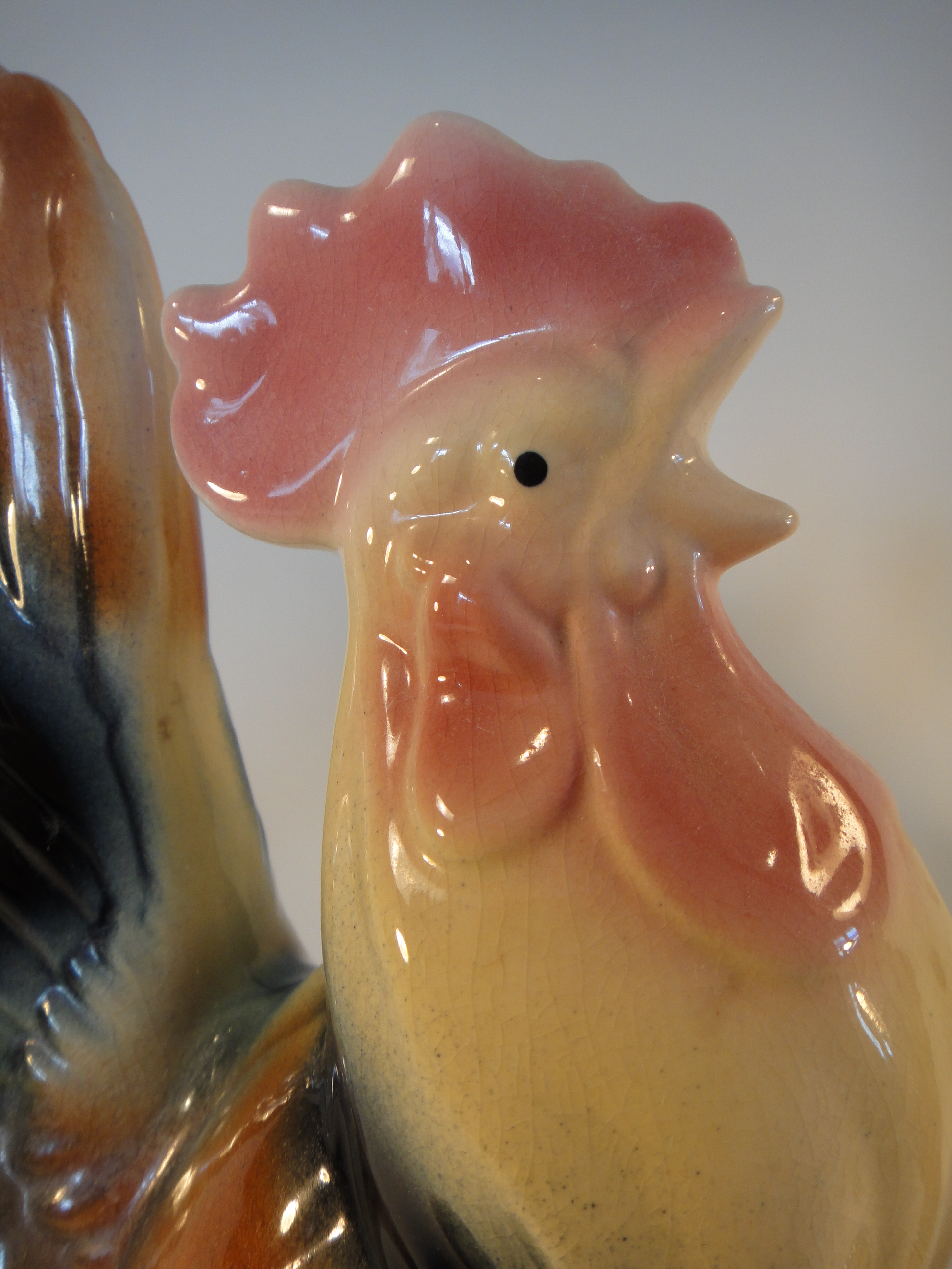 Vintage Porcelain Royal Copley Rooster & Hen