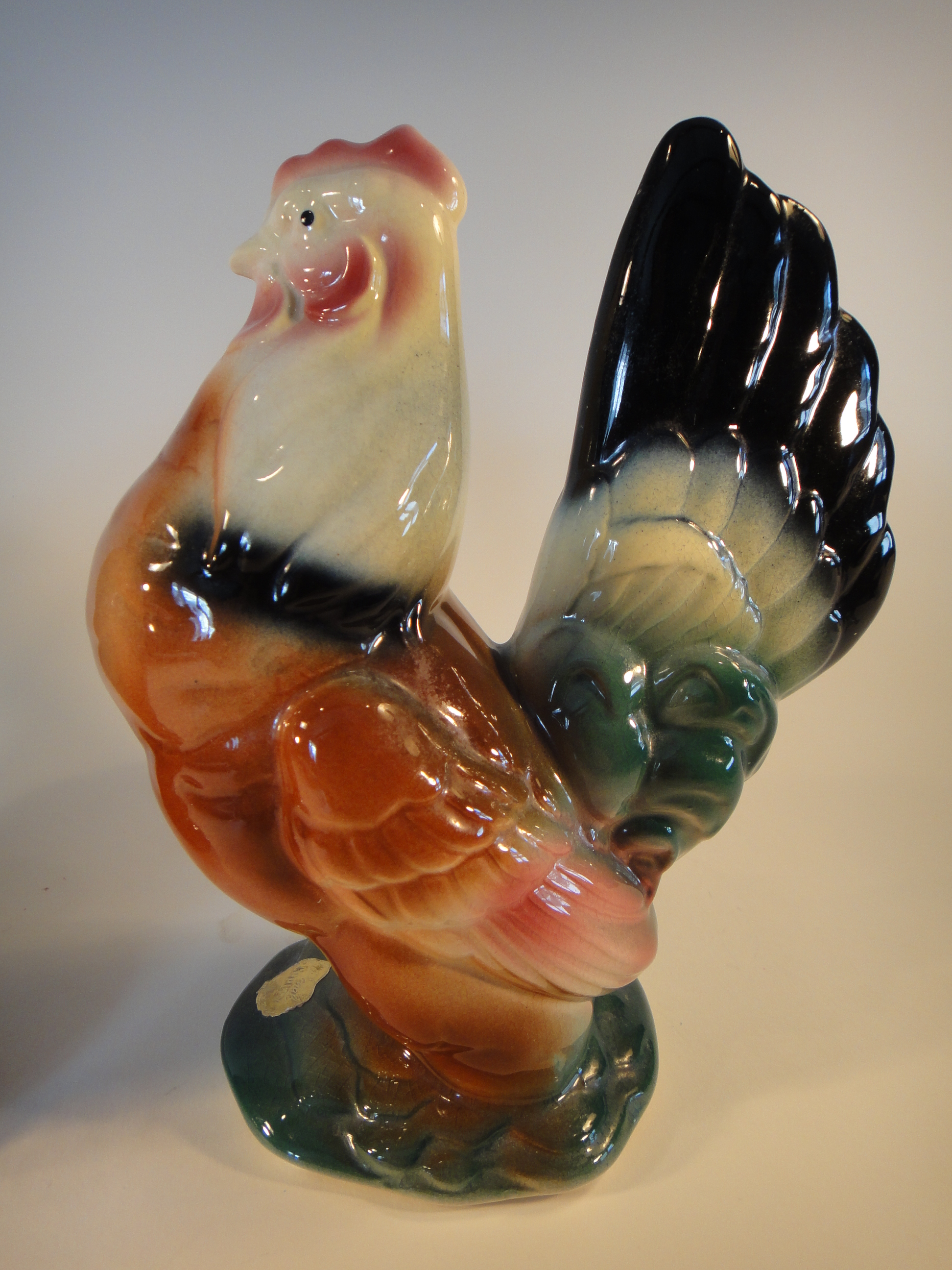 Vintage Porcelain Royal Copley Rooster & Hen
