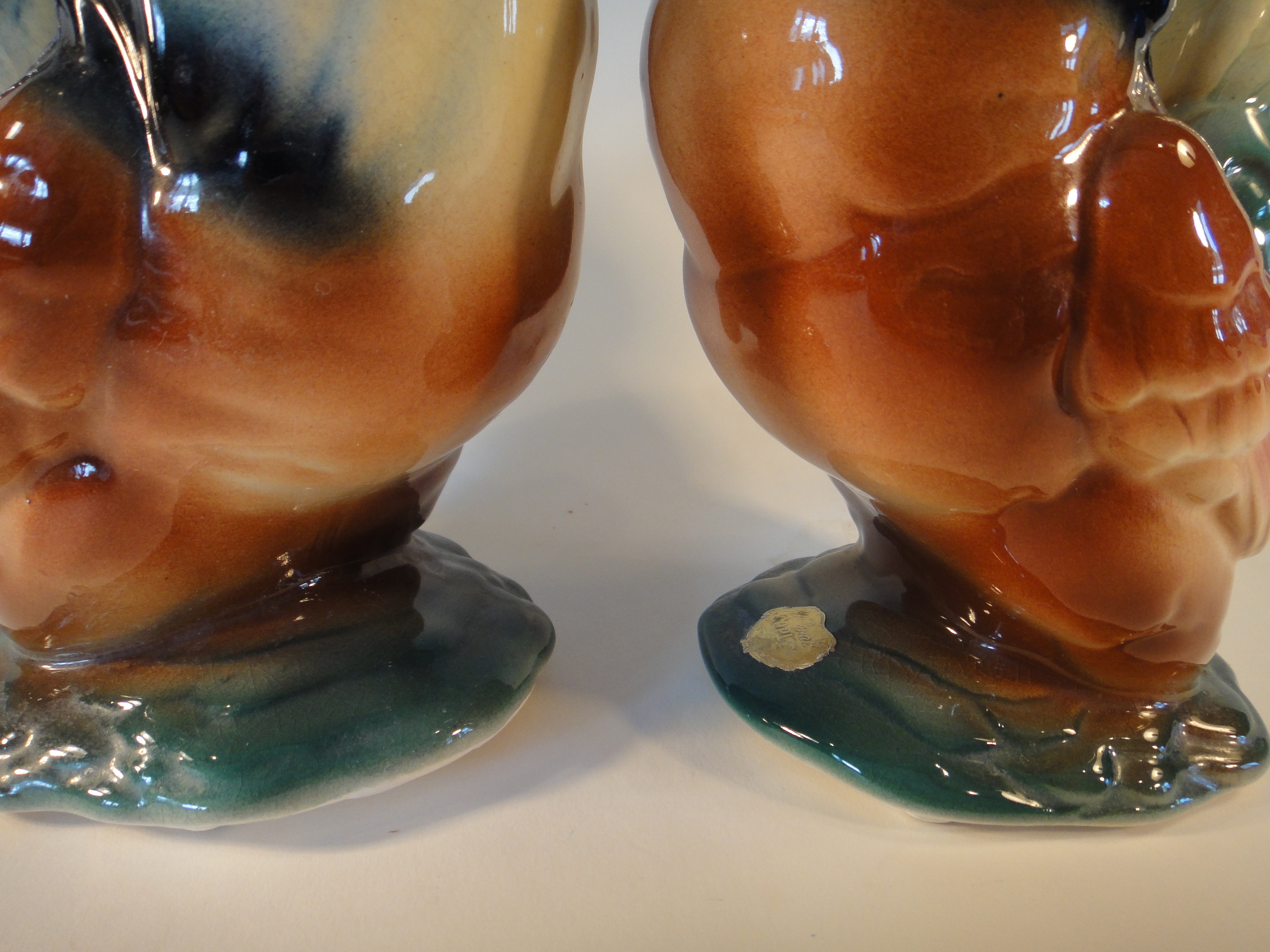 Vintage Porcelain Royal Copley Rooster & Hen