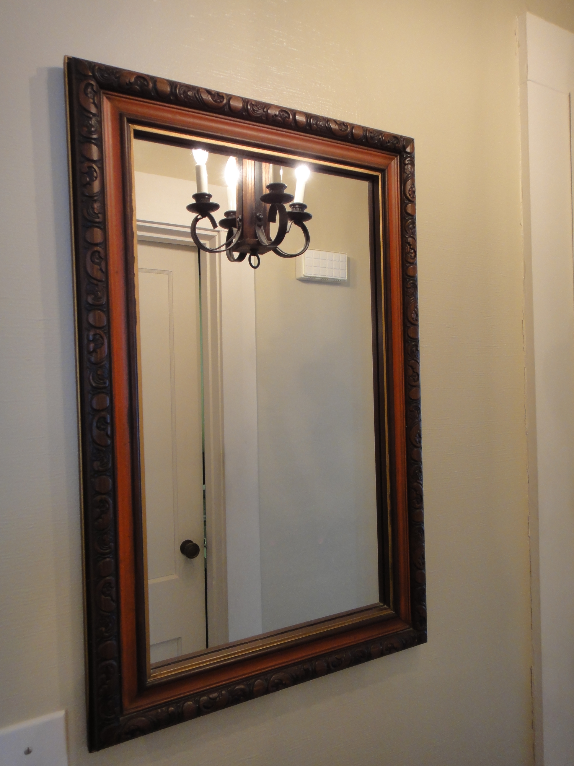 Vintage Carved Wooden Decorative Mirror