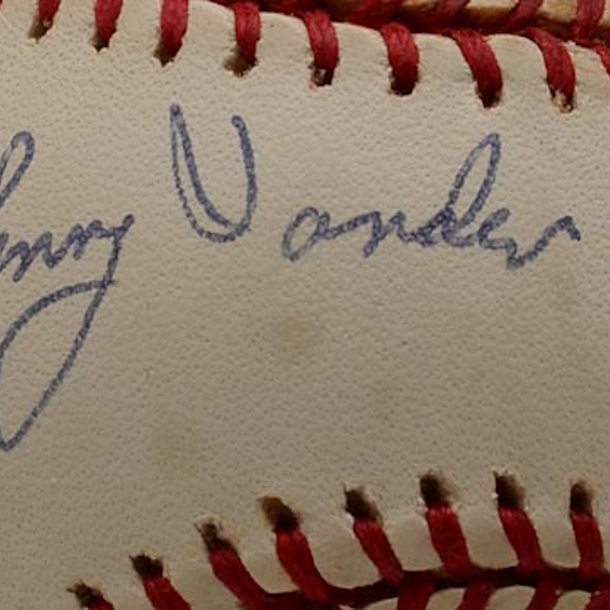 Reds Johnny Vander Meer "Double No Hitter" Signed Baseball