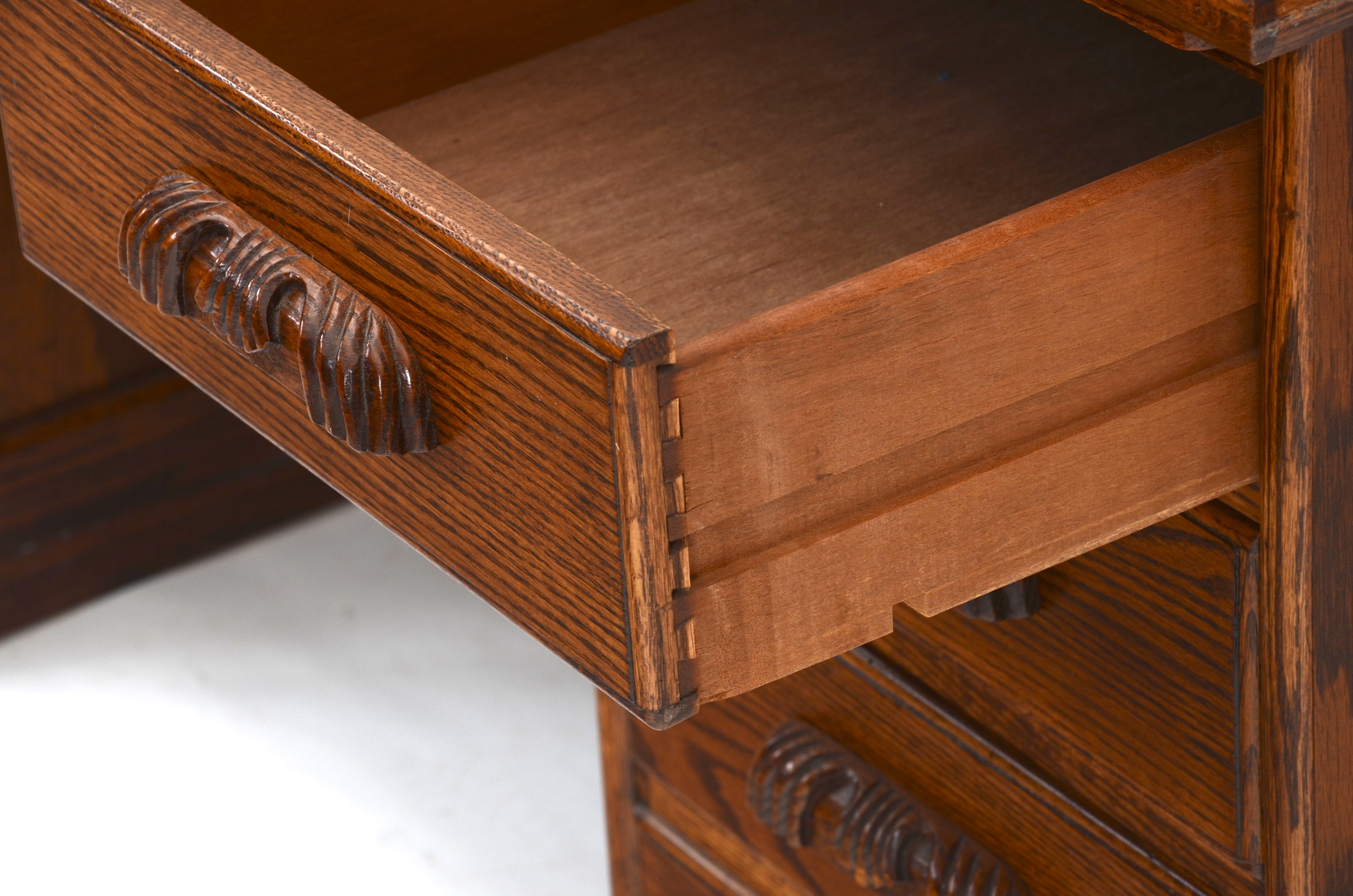 Postmaster Roll-Top Oak Desk