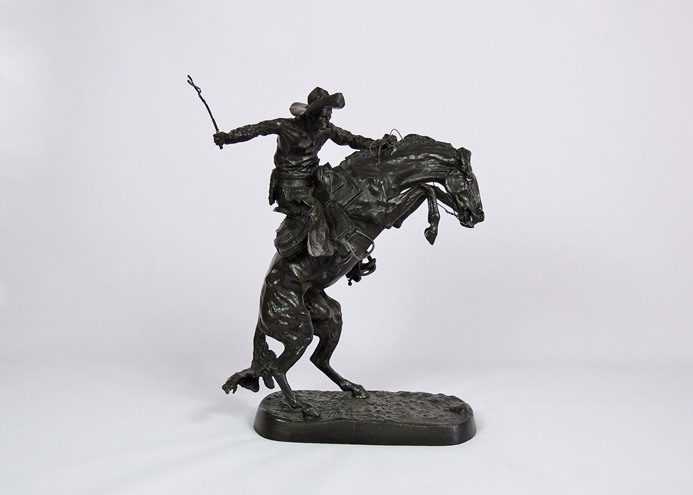 Frederic Remington Bronze Recast Sculpture "Bronco Buster" EBTH