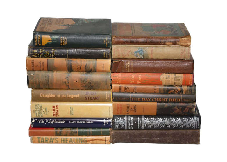 Collection of Colorful Vintage Books