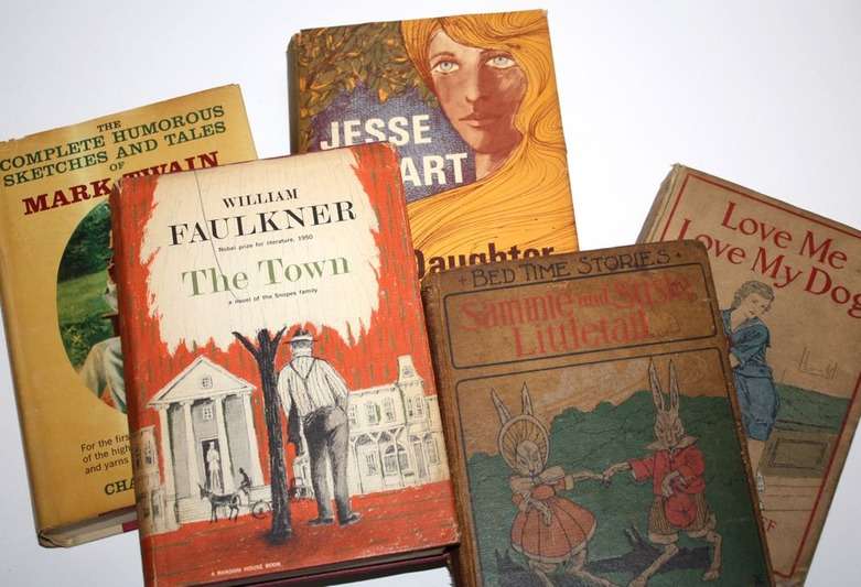 Collection of Colorful Vintage Books