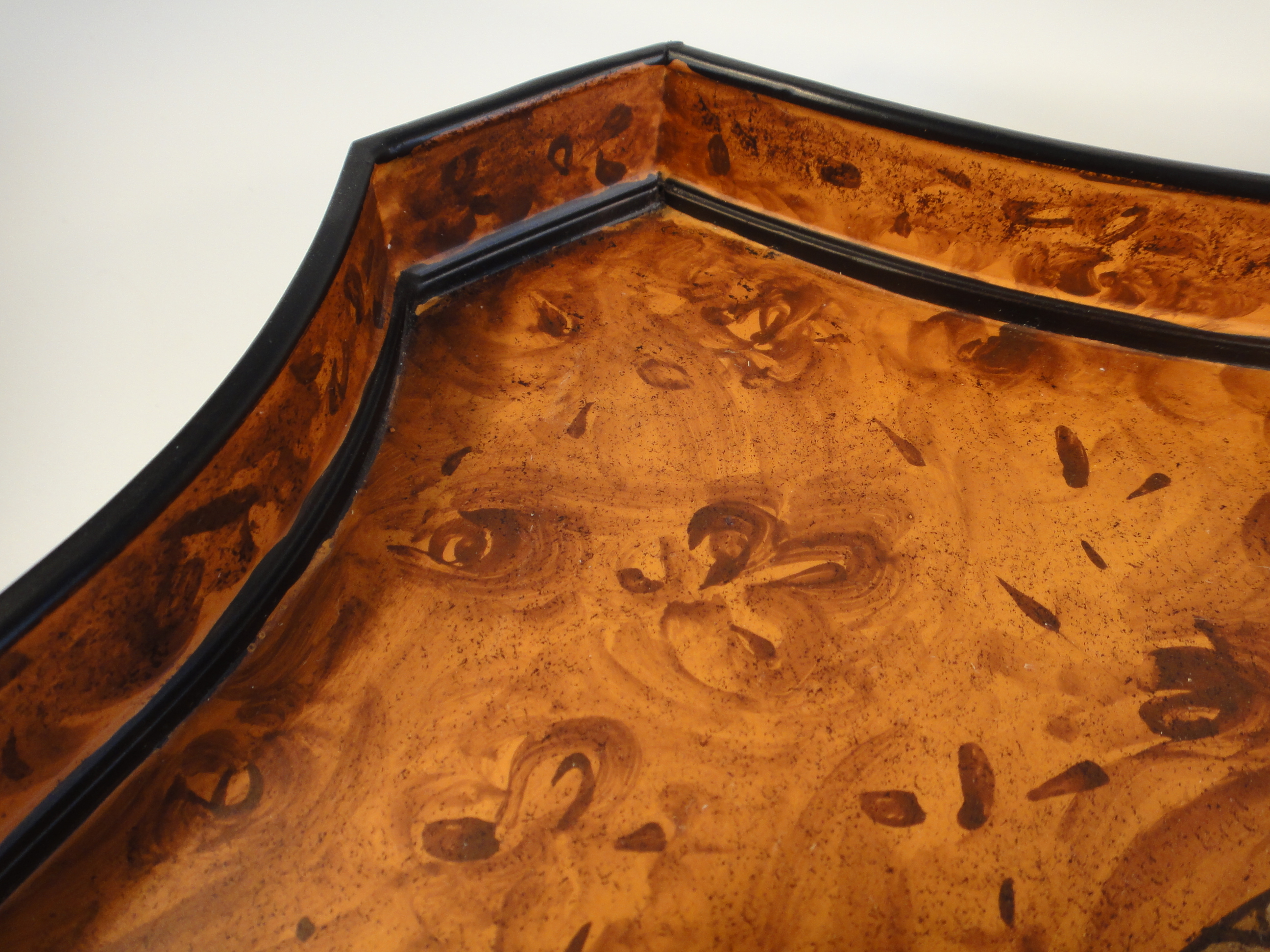 Vintage Footed Metal Pheasant Serving Tray