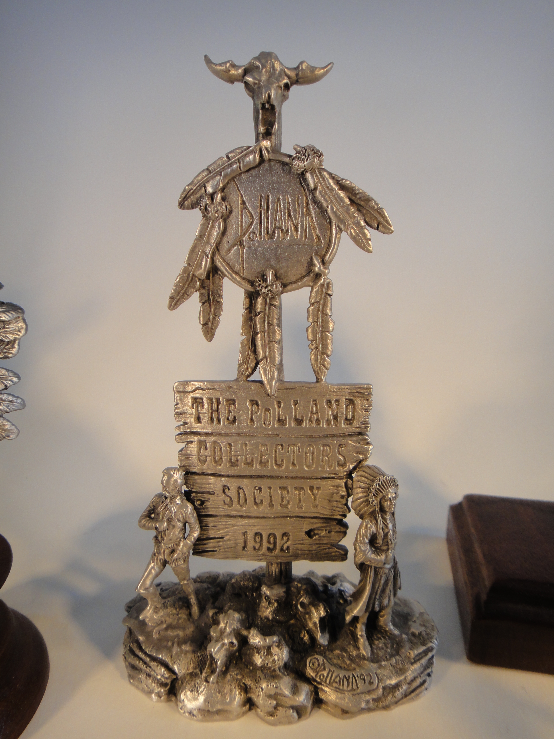 Collection of Seven Polland Miniature Pewter Sculptures Chilmark