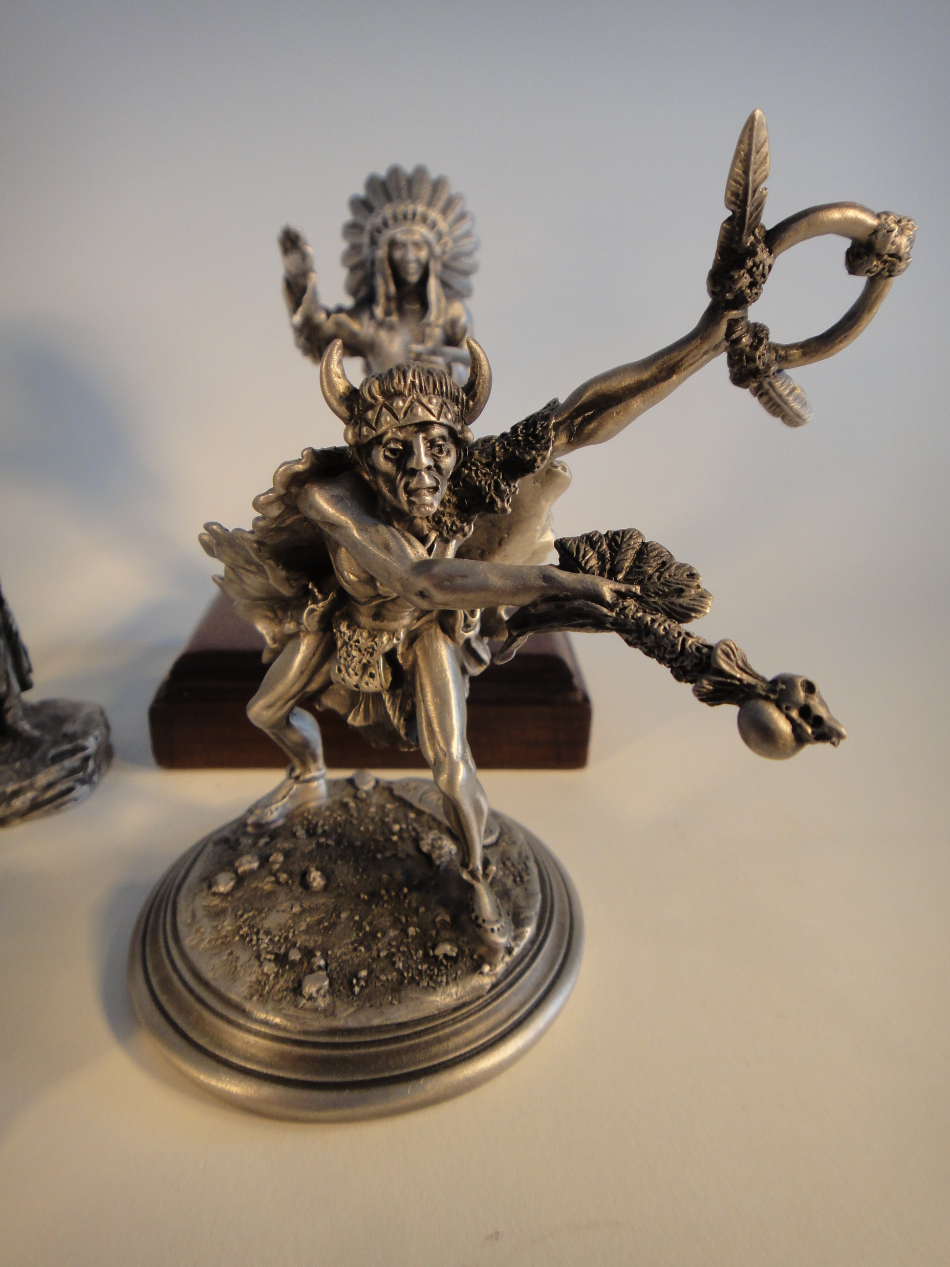 Collection of Seven Polland Miniature Pewter Sculptures Chilmark