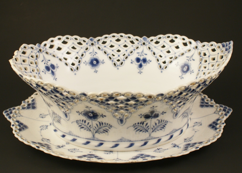 Royal Copenhagen Porcelain Compote & Plattter