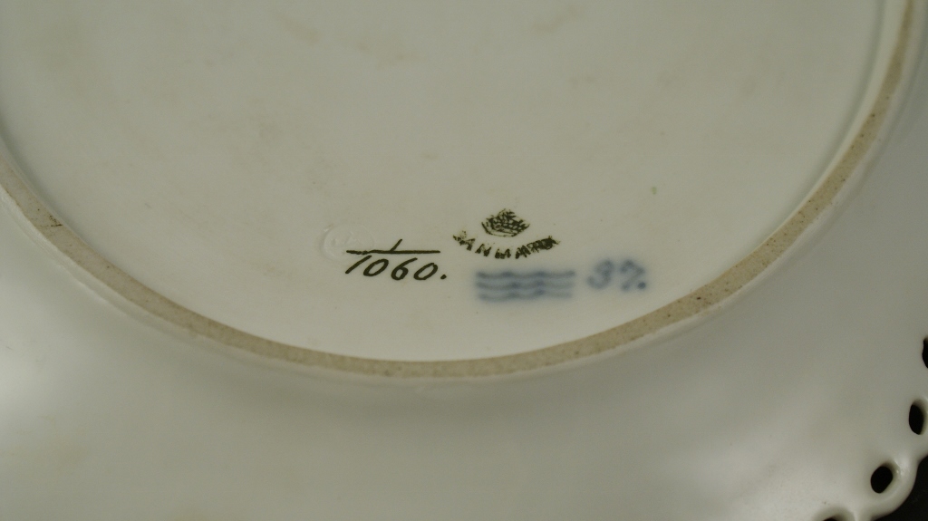 Royal Copenhagen Porcelain Compote & Plattter