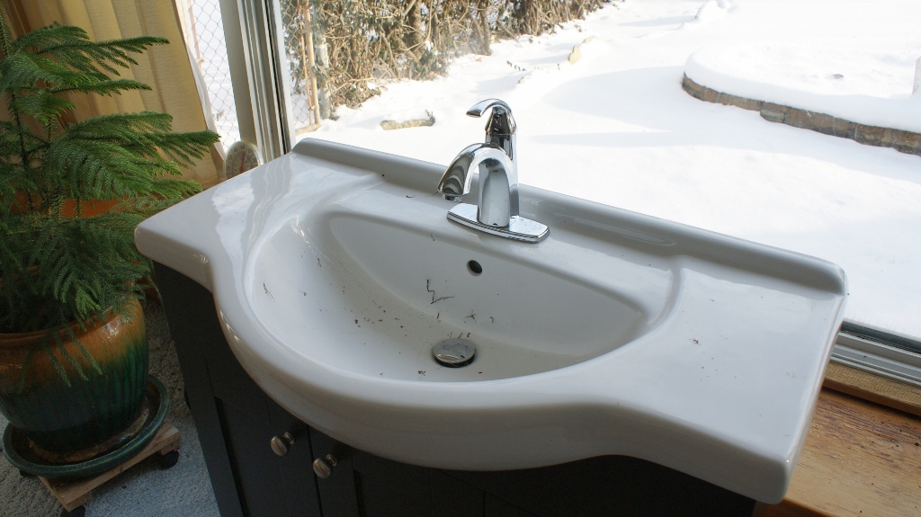 Pfister Unused Sink and Faucet with Vanity